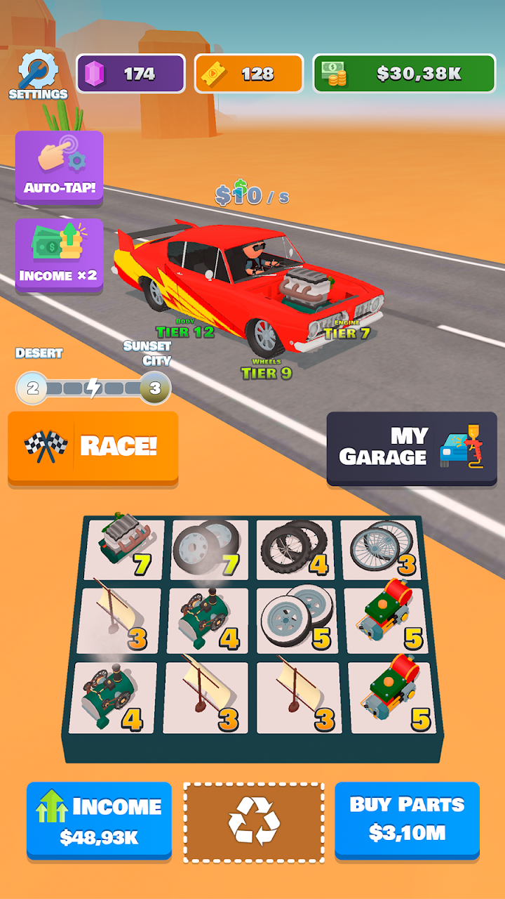 Idle Racer — Tap, Merge & Race screenshot